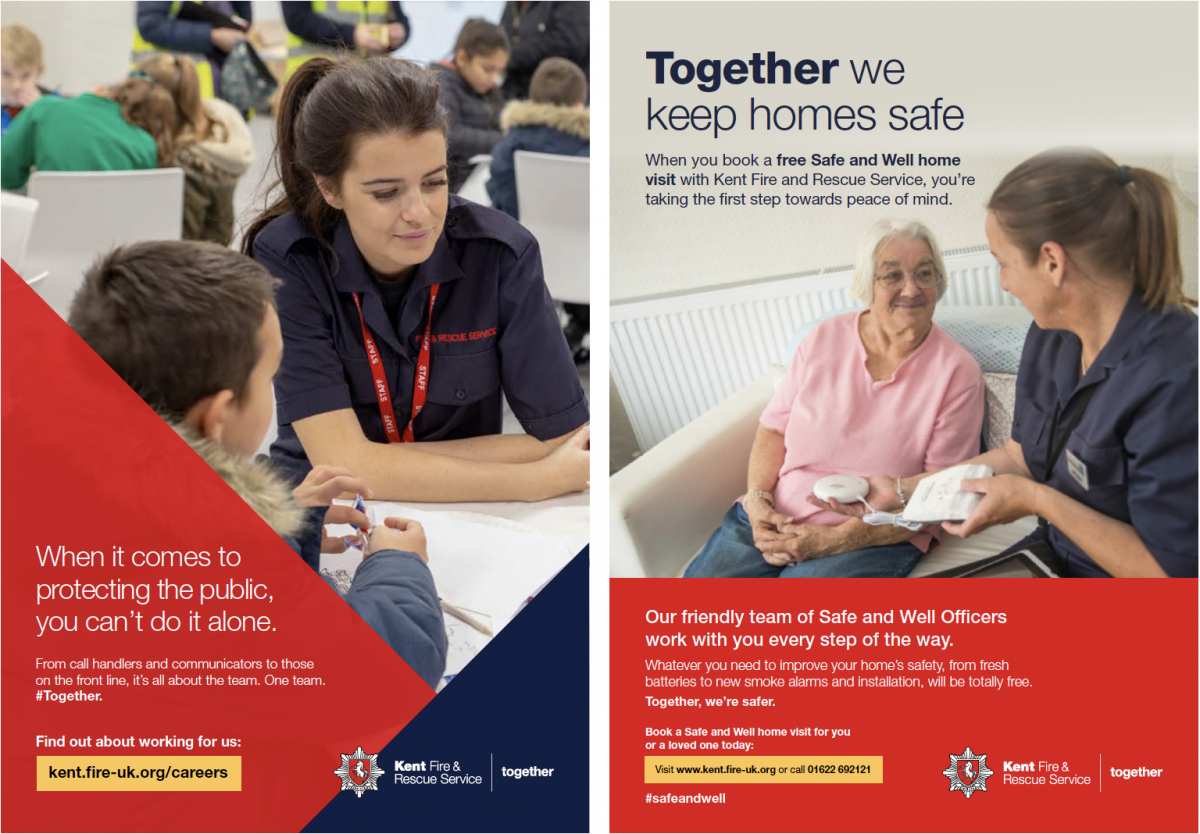 Kent Fire & Rescue multiple campaign examples