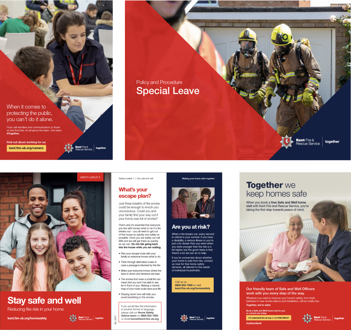 Kent Fire & Rescue Service leaflet examples