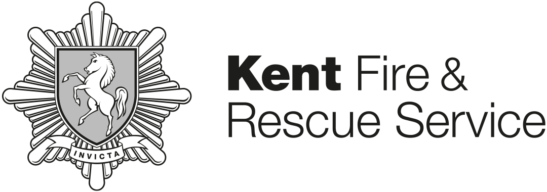 Kent Fire & Rescue Service greyscale logo