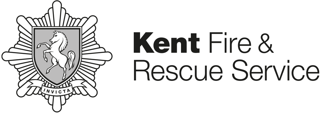 Kent Fire & Rescue Service greyscale logo