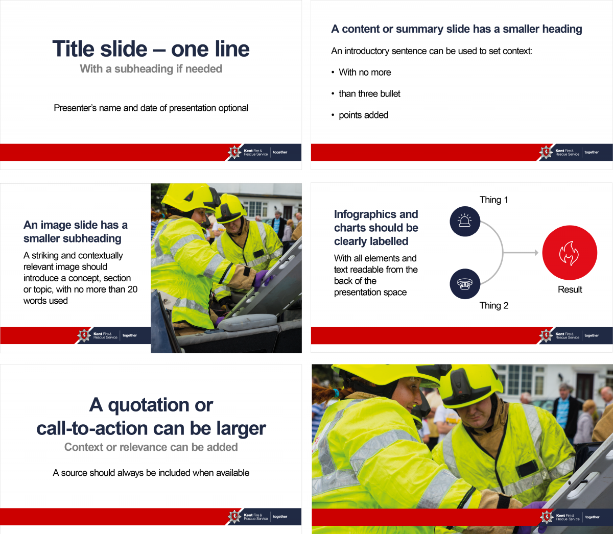 A preview of the KFRS PowerPoint template